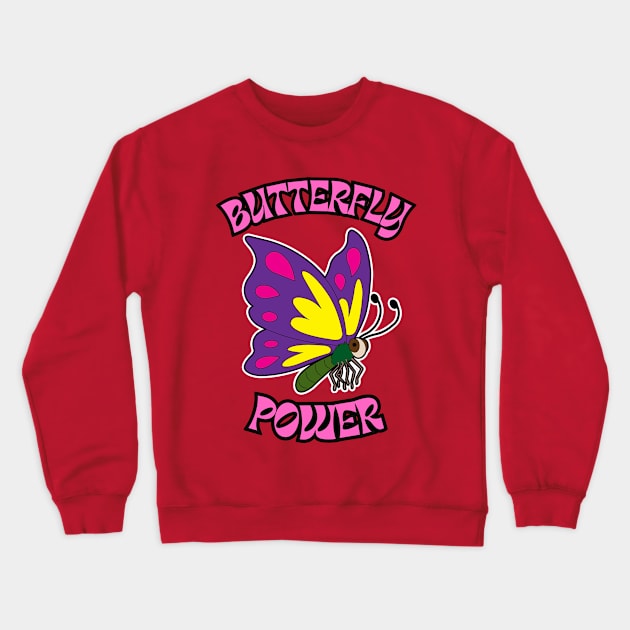 🦋 Butterfly Power – Cute Fairy Tale Fantasy Butterfly Crewneck Sweatshirt by Pixoplanet